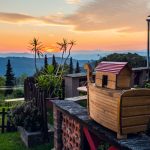 Sonnenuntergang Biolandhaus Arche