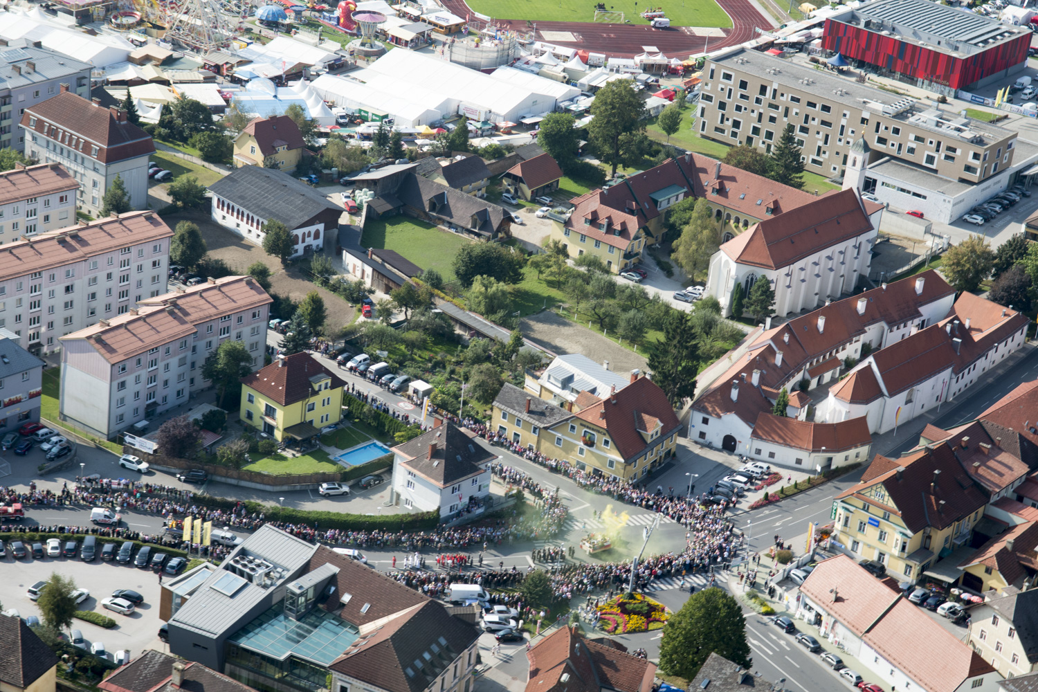 Wiesenmarkt aus der Luft