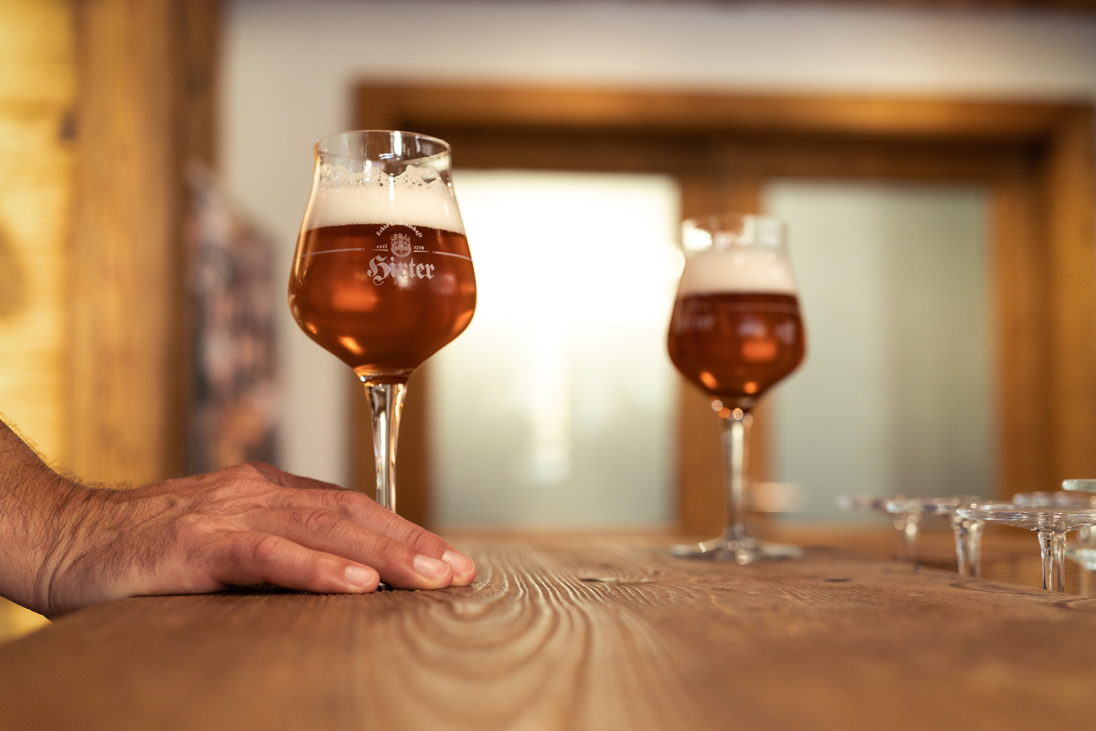 Eigens gebrauchte Bierspezialitäten verkosten