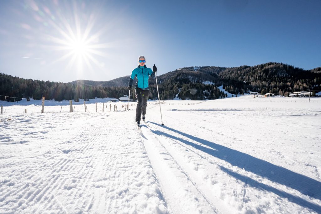 Flattnitz beim Langlaufen